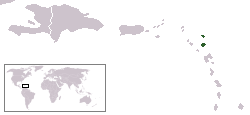 Антигуа и Барбуда на карте мира