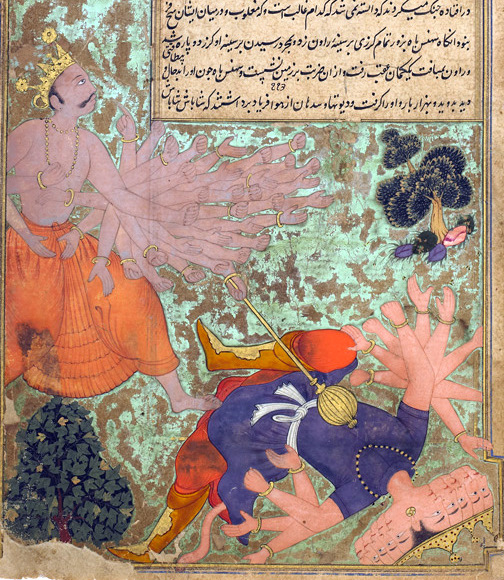 Файл:Arjuna humbles ravana.jpg