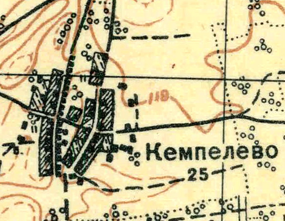План деревни Кемпелево. 1931 год