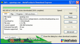 Скриншот программы Download Express