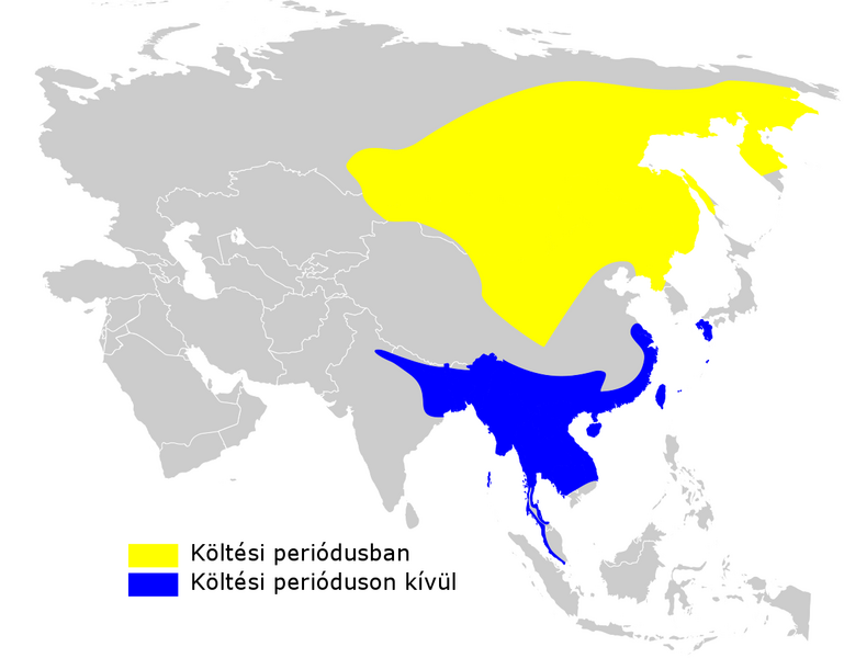 Файл:Phylloscopus fuscatus distribution map.png