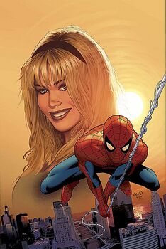 Гвен Стейси на обложке The Spectacular Spider-Man vol. 2 #23 (Март 2005) Художник — Грег Лэнд