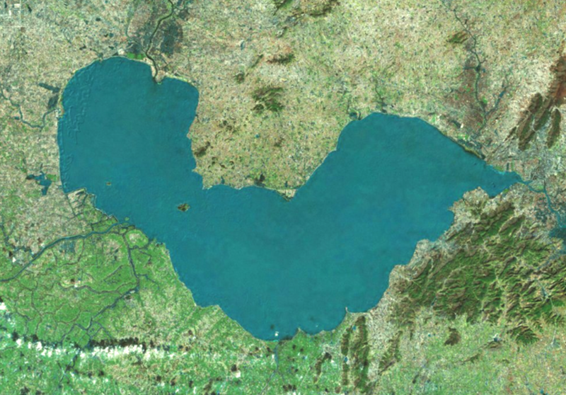Файл:Satellite view of Chao Hu.png