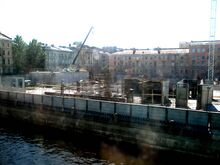 Состояние строительства на&nbsp;май 2010&nbsp;года: вид из&nbsp;окна Мариинского театра