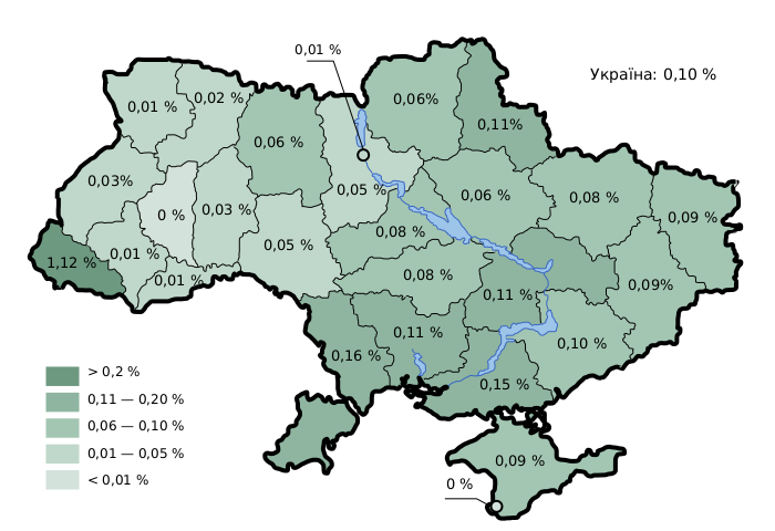 Файл:Roma in Ukraine percents.svg