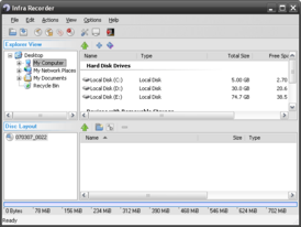 Скриншот программы InfraRecorder