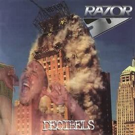 Обложка альбома Razor «Decibels» (1991)