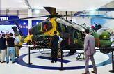 Вертолёт T129 ATAK турецкой армии на стенде на выставке IDEF 2015