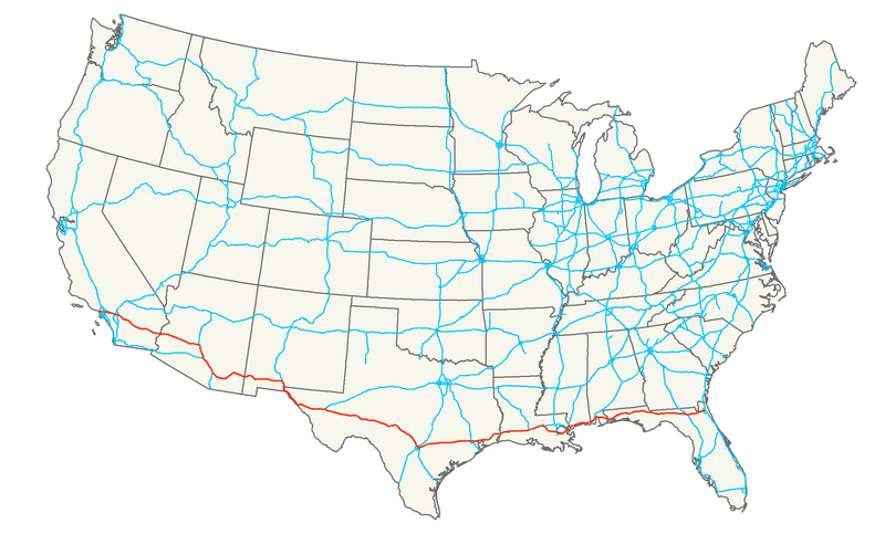Файл:Interstate 10 map.png