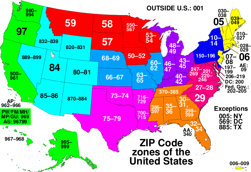 Файл:ZIP Code zones.svg