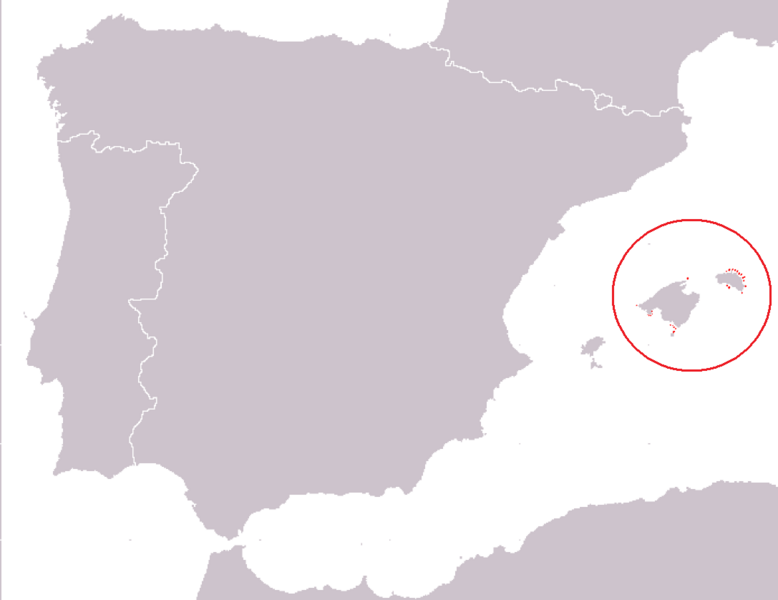 Файл:Podarcis lilfordi range Map.png