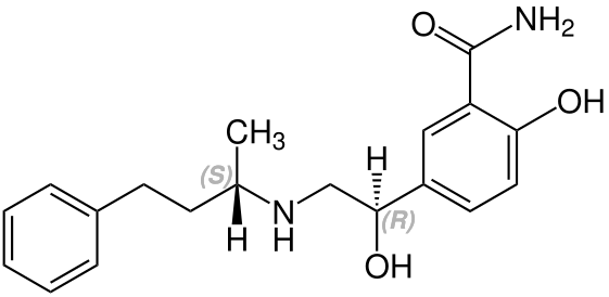 Файл:(SR)-Labetalol Structural Formula V1.svg