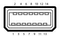 Расположение контактов в разъёме mini-VGA