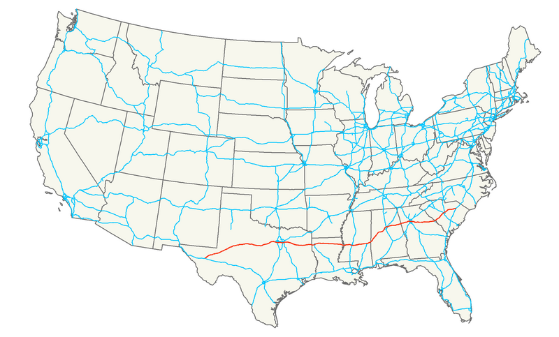 Файл:Interstate 20 map.png