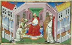 Иллюстрация из позднего (XV век) издания Книги чудес света, авторства Марко Поло