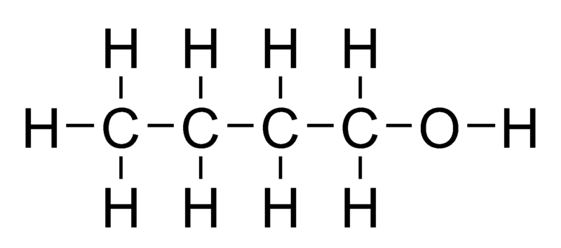 Файл:Butanol flat structure.png
