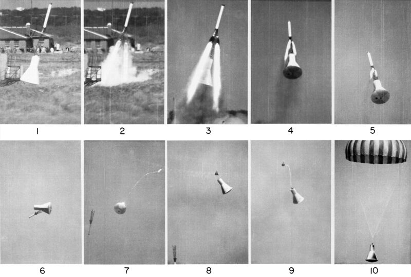Файл:Mercury capsule abort test.jpeg