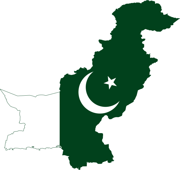 Файл:Flag map of Pakistan.svg