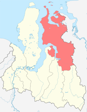 Тазовский район на карте