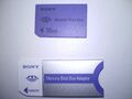 Memory Stick Duo 16 МБ, адаптер Memory Stick Duo.