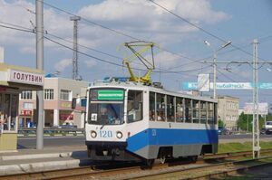 Трамвайный вагон 71-608КМ в Коломне