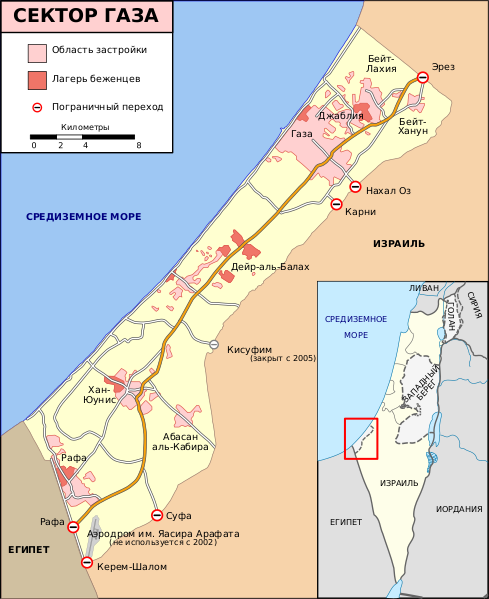 Файл:Gaza Strip map-ru.svg