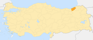 Ризе на карте