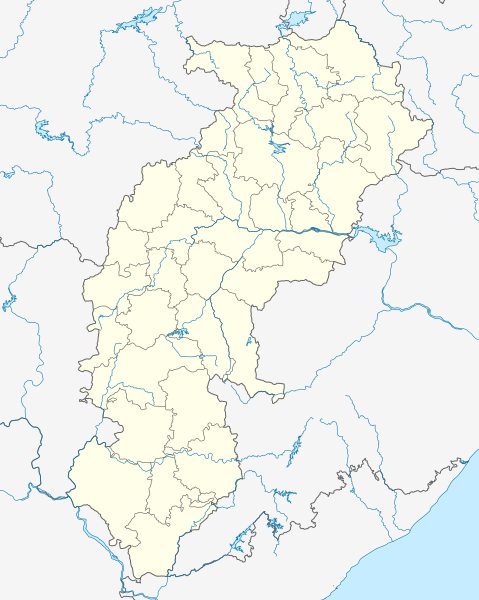 Файл:India Chhattisgarh location map.svg