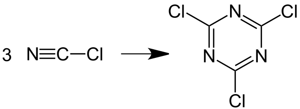 Файл:Cyanurchloride Synthesis V.1.svg