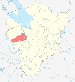 Мышкинский район на карте