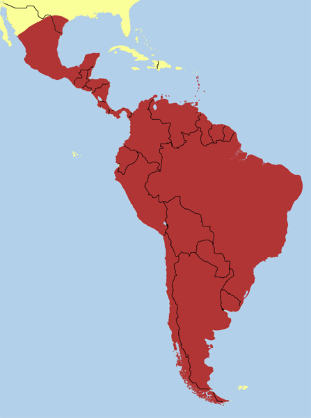 Файл:Ringed Kingfisher distribution map.png