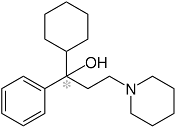 Файл:(RS)-Trihexyphenidyl Structural Formula V1.svg