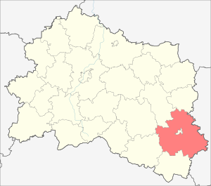 Ливенский район на карте