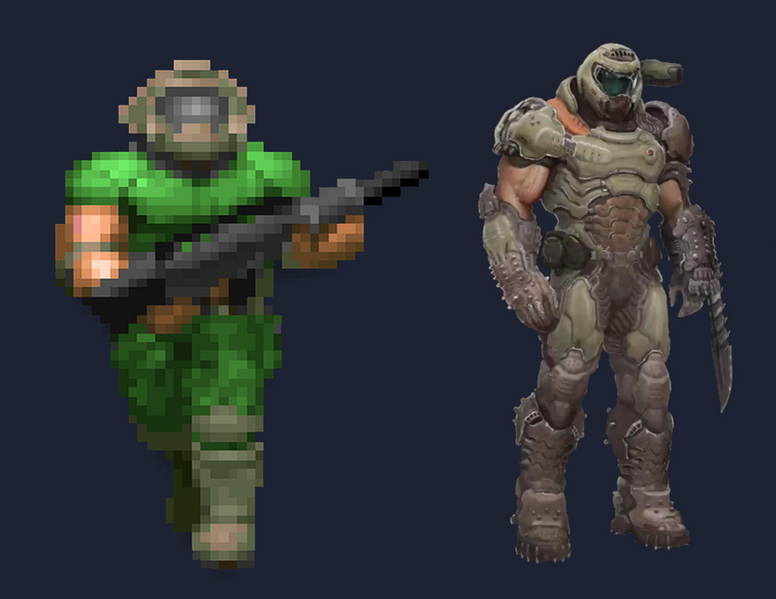 Файл:Doomguy comparison.png