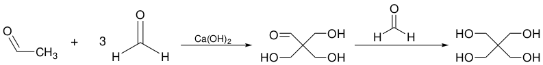 Файл:Pentaerythritol Synthesis.svg