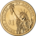 Решка доллара США из серии однодолларовых президентских монет, 2007