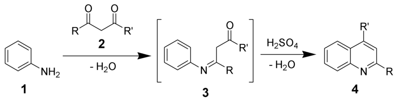 Файл:Combes Quinoline Synthesis Scheme.png