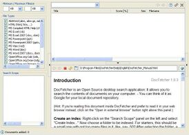 Скриншот программы DocFetcher