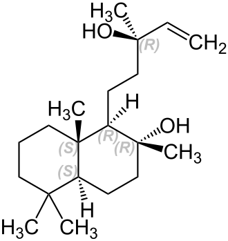 Файл:Sclareol Structural Formula V.1.svg