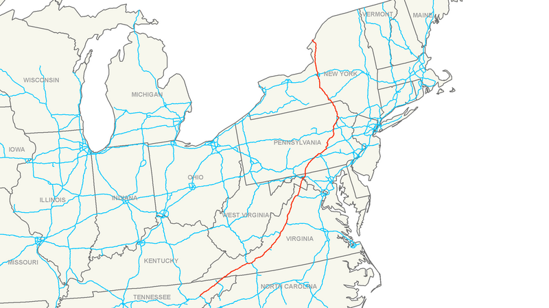Файл:Interstate 81 map.png