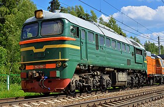 М62-1564 со служебным поездом