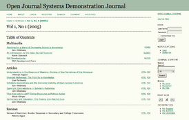 Скриншот программы Open Journal Systems