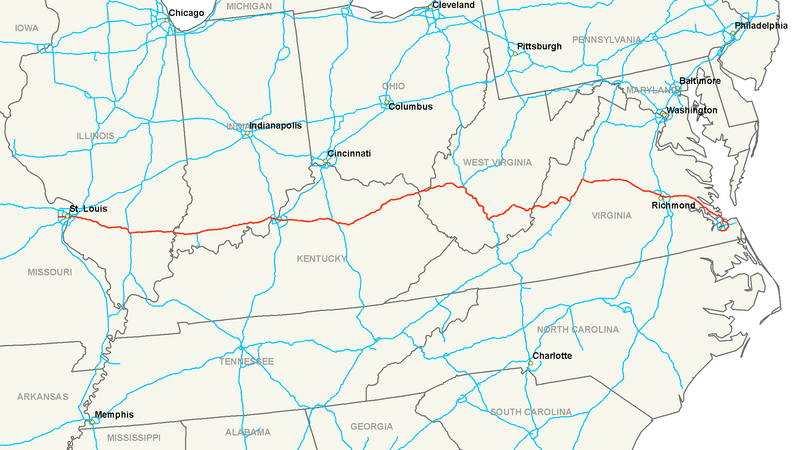 Файл:Interstate 64 map.png
