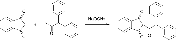 Файл:Synthesis Diphacinone.svg
