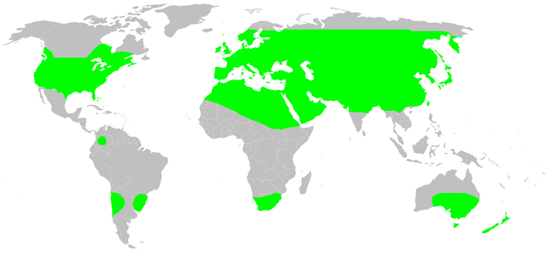 Файл:Distribution.dysderidae.1.png