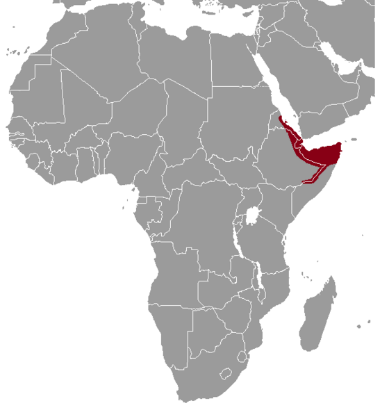 Файл:Pectinator spekei range map.png