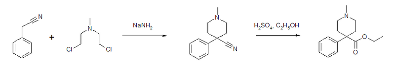 Файл:Pethidine synthesis.PNG
