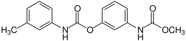 Файл:Phenmedipham Structural Formula V1.svg