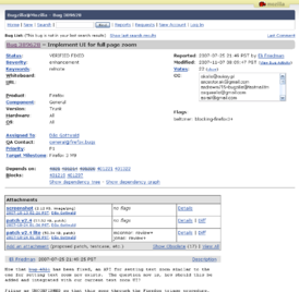 Скриншот программы Bugzilla
