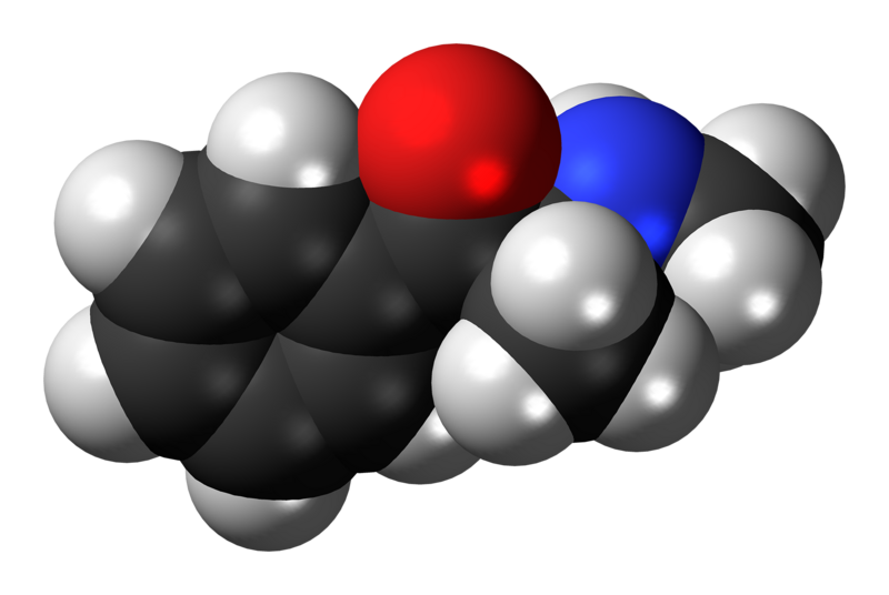 Файл:Methcathinone molecule spacefill.png